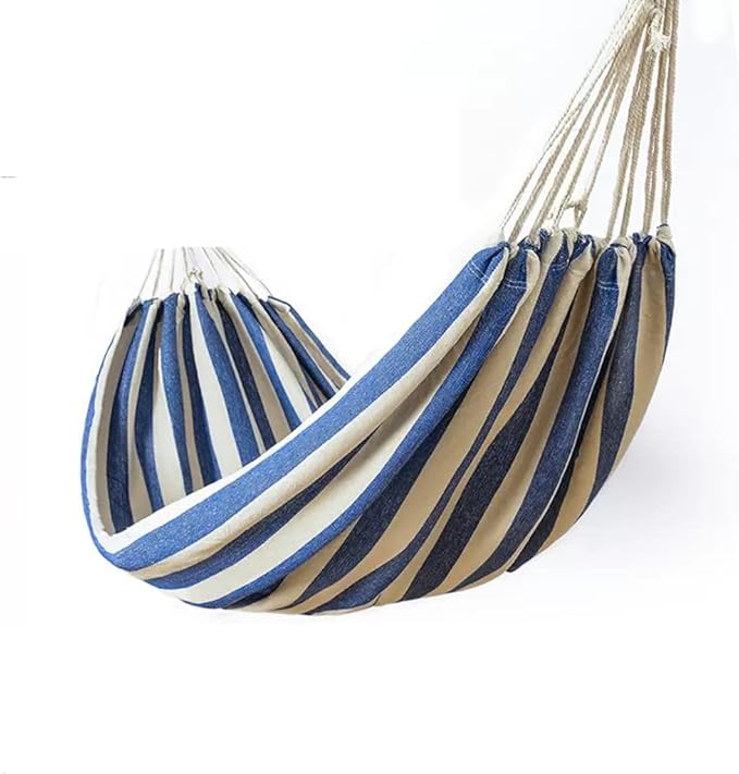 Outdoor Hammock Anti-Rollover Travel Camping Portable Hammock Hanging Chair Outdoor Portable Camping Travel Equipment (Color : Blue, Size : 200 * 100cm)