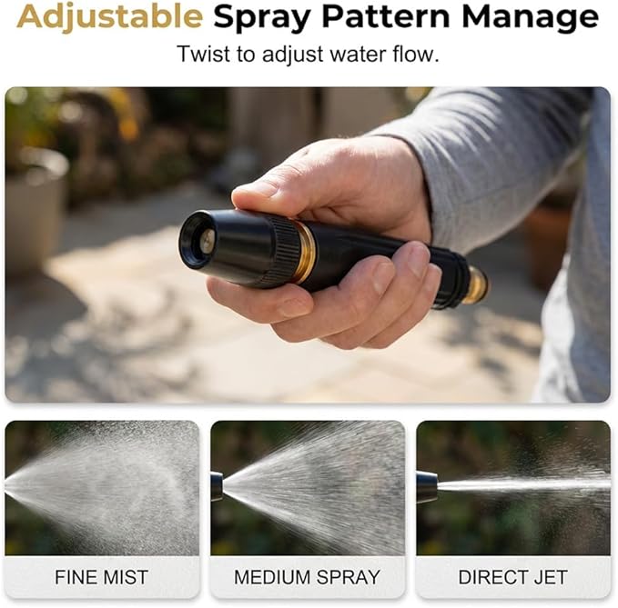 High Pressure Power Washer Nozzle with Metal Connector Set, Nozzle Power Washer for Garden Hose, Sturdy Cleaning Accessory for Car Washing and Outdoor Cleaning (1 Set)