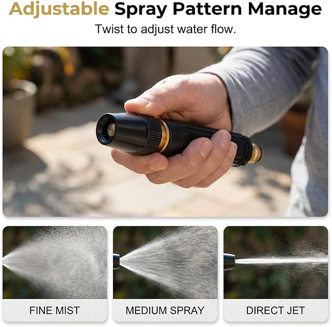 High Pressure Power Washer Nozzle with Connector Set, Garden Hose Pressure Washer, Sturdy Cleaning Accessory for Car Washing and Outdoor Cleaning (3 Set)