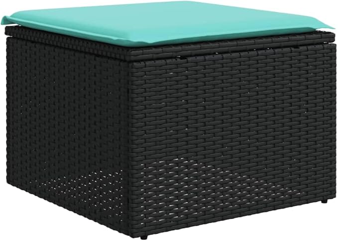 12 Piece Patio Sofa Set with Cushions, Front Porch Furniture Sectional Sofa Patio Conversation Set Porch Furniture Set for Exhibition Garden Negotiation Area Poolside Black Poly Rattan