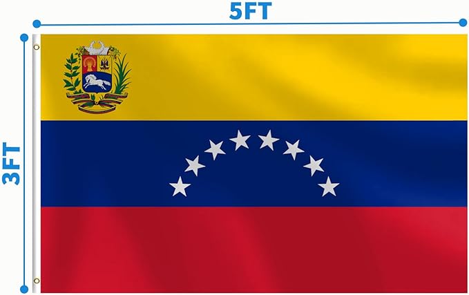 Venezuela Flag 3x5 FT Heavy Duty Venezuelan Flag Double Stitched Vivid Color Fade Proof Outdoor Decor With Brass Grommets(Venezuela)