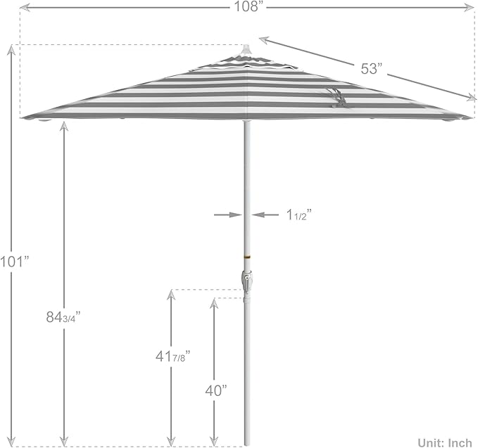 California Umbrella 9' Rd Aluminum Patio Umbrella