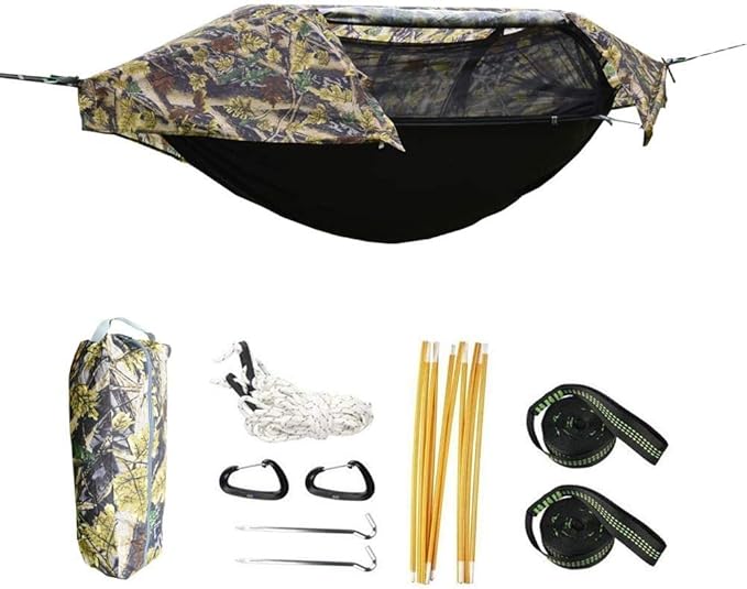 3 in 1 Hammock with Mosquito Net and Rain Fly Outdoor Hammocks Tents for Camping Backpacking Hiking