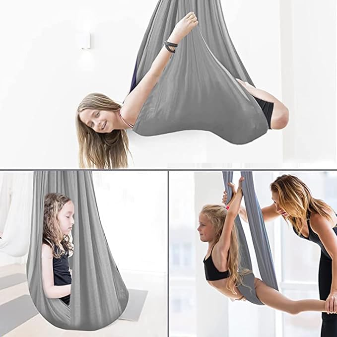 NP Indoor Sensory Therapy Swing Set Hanging Cuddle Hammock Chair for Kids Children Special Needs ADHD Autism Toys Up to 200kg (Color : Purple, Size : 150 x 280 cm)