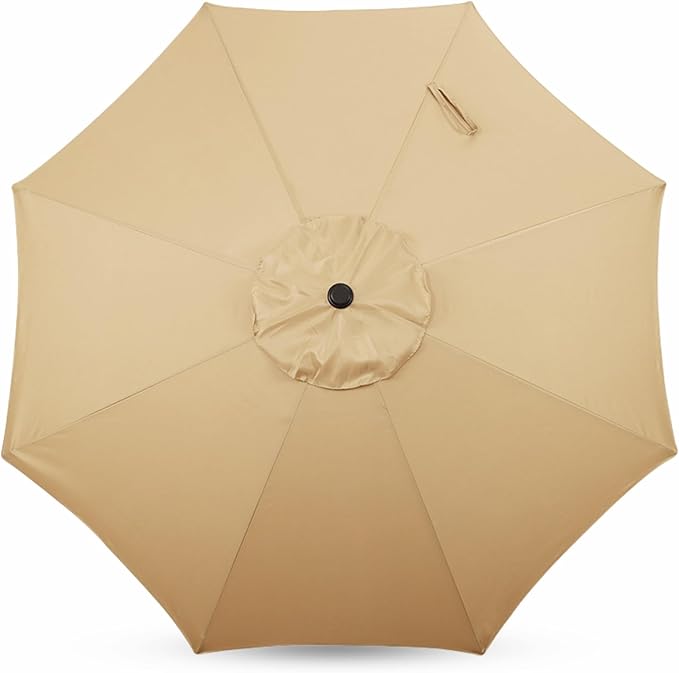 Sfmora 9ft Patio Umbrella Replacement Canopy for 8 Ribs, Outdoor Umbrella Canopy ONLY, Market Umbrella Top, Water-Resistant & UV-Protective