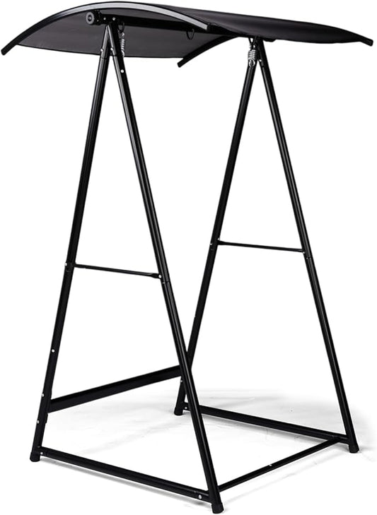 Hammock Stand with Canopy, Premium Outdoor Swing Frame for Hammocks and Hanging Chairs, 600 lb Capacity Steel Stand for Patio, Garden, Backyard