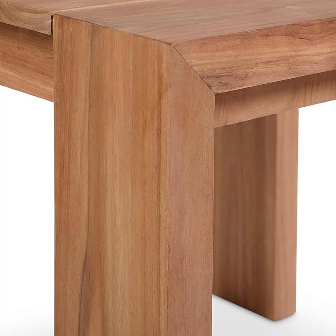 Green Teak Outdoor End Table, Weather-Resistant Finish, Sturdy Construction, Contemporary Design, Perfect for Patio and Garden