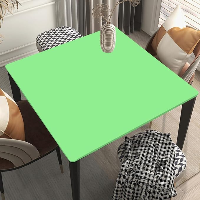 Stretch Picnic Tablecloth Suit for 60"x60" Table LightGreen Outdoor Table Covers for Dining Kitchen Home Party Style195