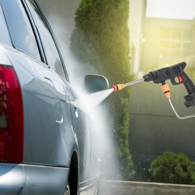 Cordless Pressure Washer, 24V Portable Power Washer with Copper Motor, 1500mAh Battery, 3 Spray Modes & Foam Jug, for Car Cleaning, Outdoor, Windows, Floors, Fences (Black)