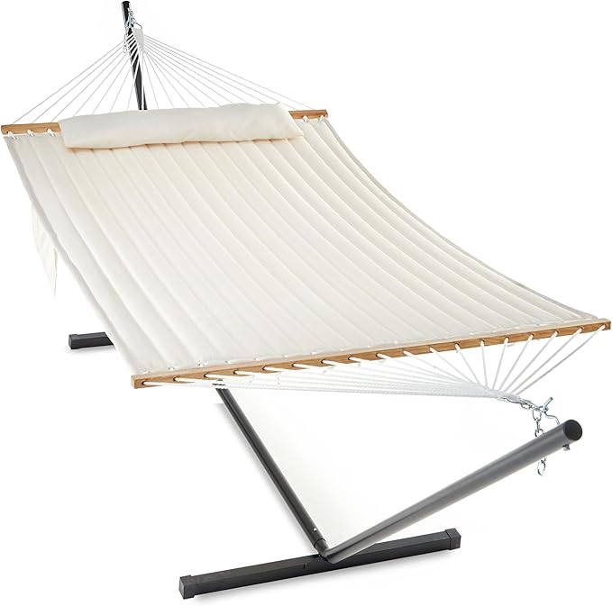 Fabric Hammock with Stand (Beige)