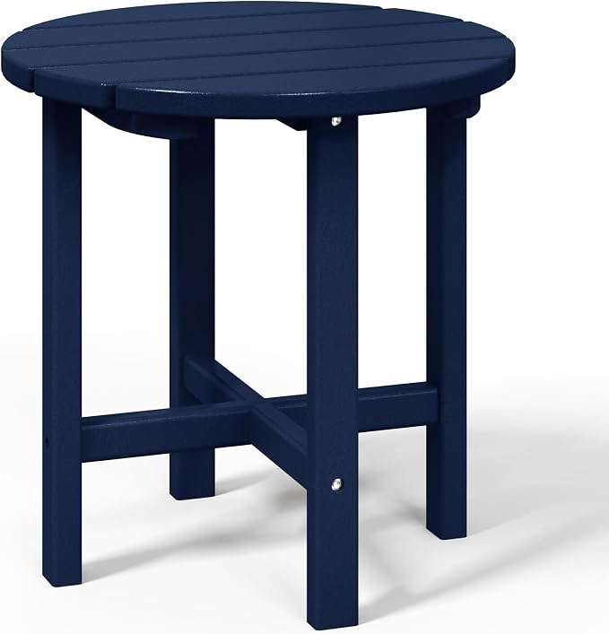 HDPE Altura Round 18" Side Table,Navy Blue