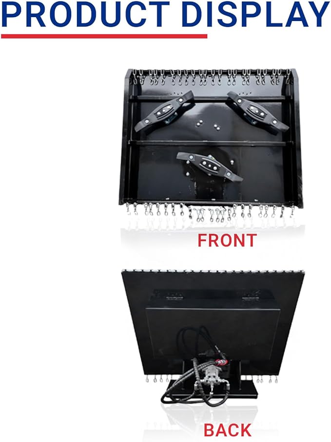 Professional Mini Skid Steer Flail Mower, Heavy Duty Precision Welding, 44-Inch Width, Hydraulic Cutting System for Complex Terrain, 20mm Minimum Height