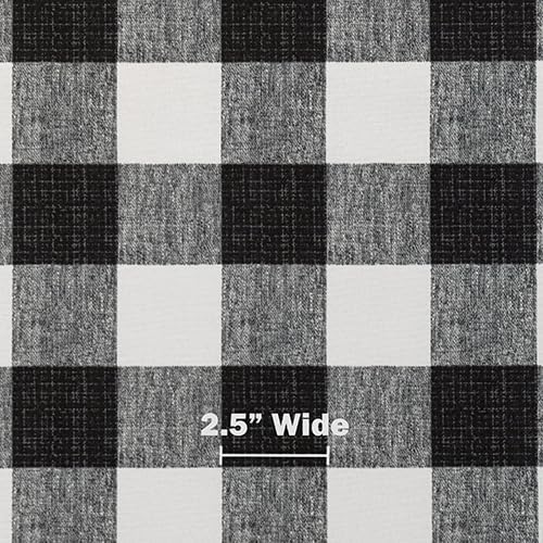 RSH DECOR Square Throw Pillows Set of 2, 17" x 17", Outdoor Pillows Waterproof,Black Buffalo Plaid, Made in USA