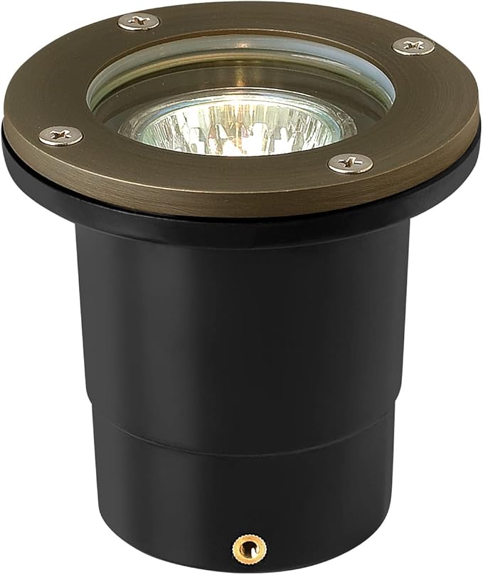 Hinkley Hardy Island 16701MZ Flat Top LED Well Light - Includes Wiring Kit & Anti-Corrosion PVC Burial Sleeve - Matte Bronze