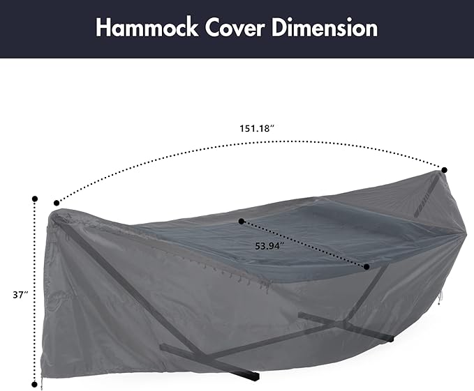 ANOW 2pk - Rope Hammock with 12 Feet Stand + 1 Hammock Cover