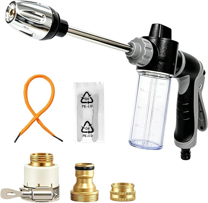 Hose Hawk, Hose Hawk Pressure Washer, 3 Spray Modes & Foam for Car Washing, Patios, & Furniture Cleaning, Universal and Easy to Install