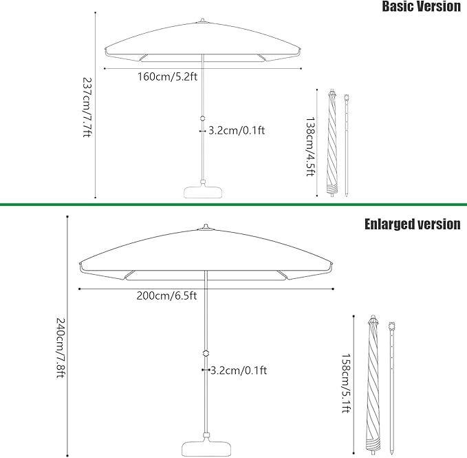 Foldable Outdoor Umbrella With Side Curtain For Privacy And Sun Protection, Patio Umbrella, For Beach Patio Garden Poolside Backyard(Coffee,Enlarged version)