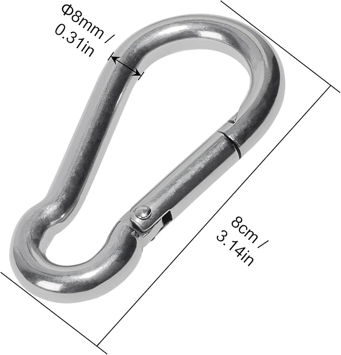 1000 lb Capacity Heavy Duty Hammock Hanging kit 2Pcs Swing Hanger Porch Swing Hanging Kit for Hammock Stand, Swing Chair, Yoga Hammock Hardware