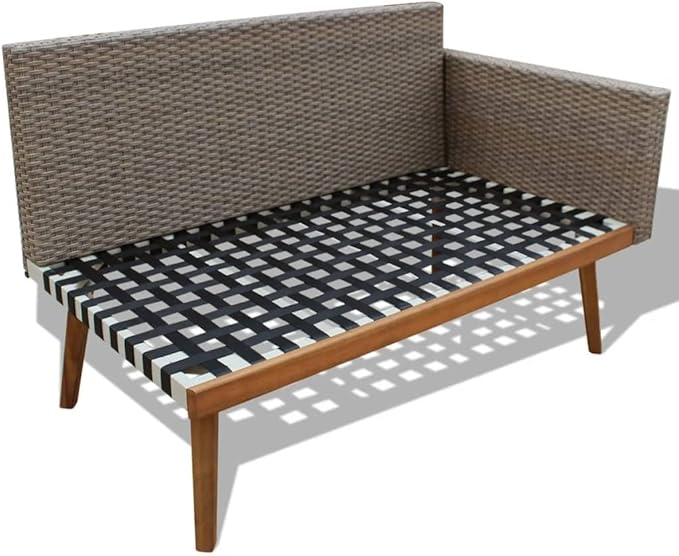 4 Piece Patio Lounge Set with Cushions, Outdoor Sofa Sets Patio Conversation Set Outdoor Dining Sets Sectional Sofa for Poolside Exhibition Garden Negotiation Area Poly Rattan Gray