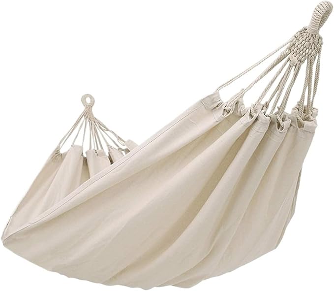 Hammocks A White Organic Cotton Hammock Double Two Person, Ethical, Fair Trade, Large
