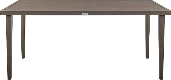 armen LIVING Grenada 5 Piece Grey Aluminum Outdoor Dining Set with Grey Fabric