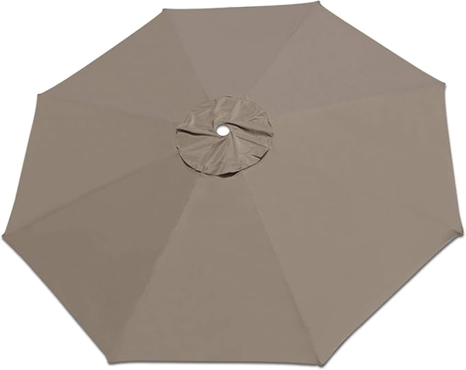 Replacement Patio Umbrella Canopy Cover for 13ft 8 Ribs Umbrella Taupe (CANOPY ONLY)-TAUPE
