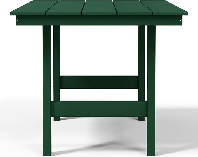WestinTrends Ashore 6-Piece Outdoor HDPE Patio Dining Table Set with Bench, Dark Green
