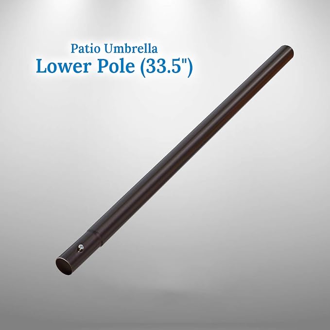 BenefitUSA 1.5" Diameter Patio Umbrella Replacement Lower Pole with Bullet Buckle(33.5“L x 1.5''(Dia))