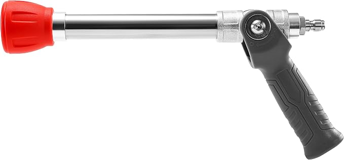 Adjustable Pressure Washer Long Range Nozzle - 2 Mode Shooter Tip with 12" Stainless Steel Lance, 1/4" Quick Connect, Power Washer High Reach Spray Nozzle