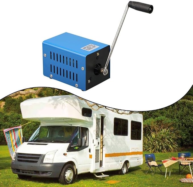 Portable Hand Crank Generator for RV and Camping, 20W USB Charger, Outdoor Survival Use, Metal Construction and Reliable