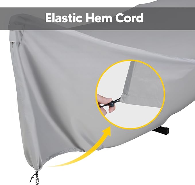SUNCREAT Hammock Cover, Water-Resistant Polyester Hammock Stand Cover for 11-12ft Stand, Gray