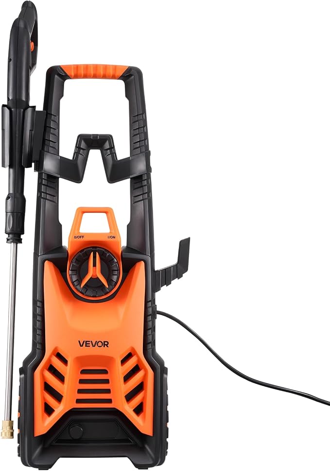 VEVOR Electric Pressure Washer, Max 4500 PSI 3.2 GPM, High-Power Cleaner with Foam Cannon & 4 Nozzles for Driveways, Cars, Fences, Patios, Home Cleaning