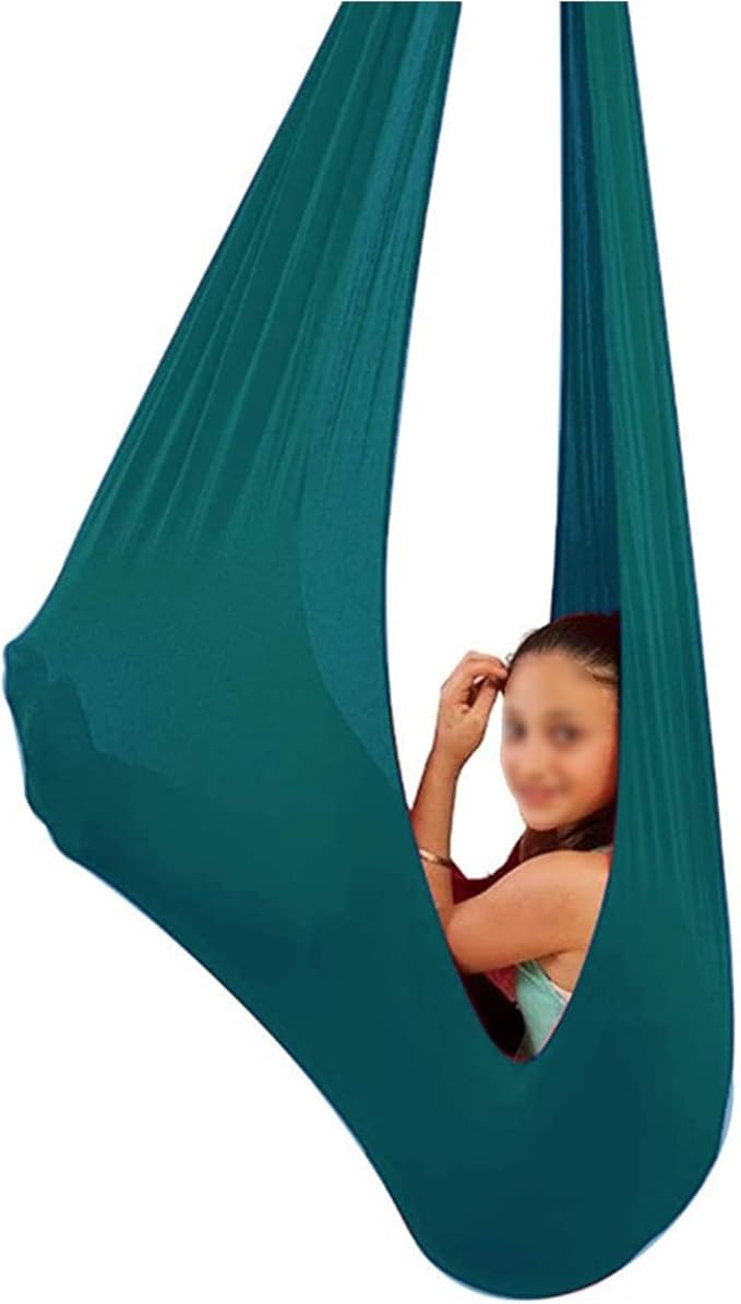 Elastic Kids Swing Seat Multifunctional Children Cuddle Hammock Aerial Yoga Sensory Hammocks for Autism ADHD ADD (Color : A, Size : 150 x 280 cm (L x W).)