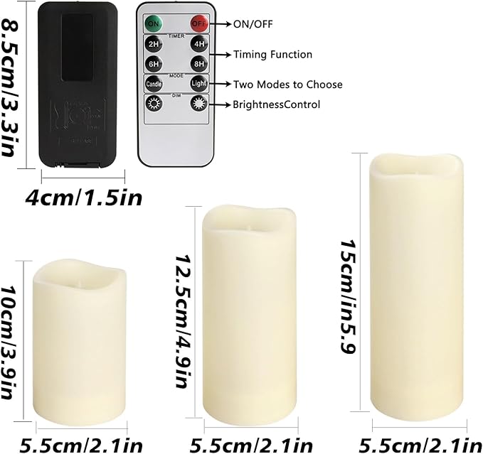 LED Candles 48Pack,Flickering Flameless Design,Operated by Remote with Timer FunctionGreat for Aniversary,Halloween and Christmas