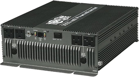 Tripp Lite Power Compact Inverter, 3000W, 12VDC, 120V, (2) 5-15R; (2) 5-20R, 4-Outlets for RVs,Trucks, Fleet Vehicles & Emergency Vehicles (PV3000HF)