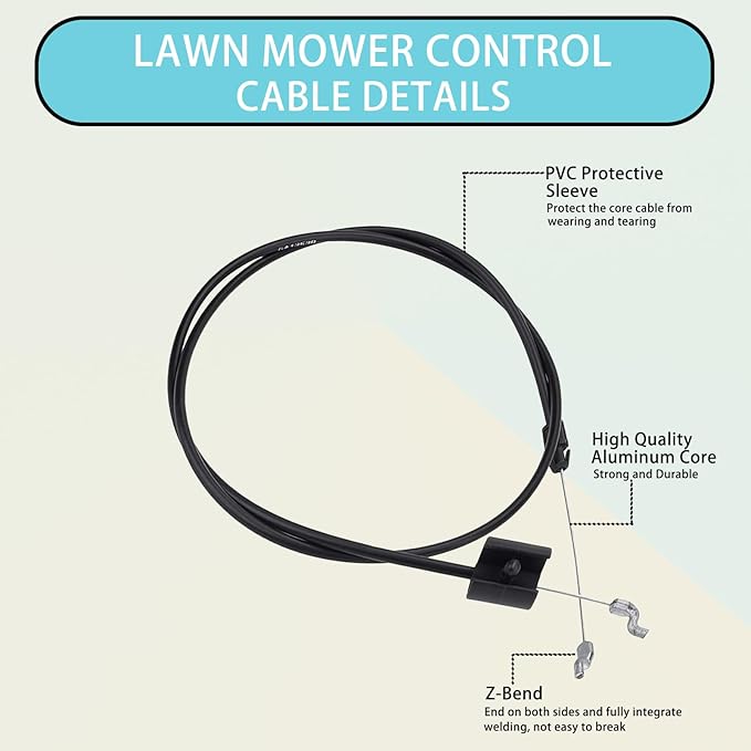 Craftsman 532183281 183281 Lawn Mower Throttle Cable for 917 7021P Poulan, Engine Zone Control Cable Replacement for Rotary Weed Eater Roper Push Gas Lawnmower Parts 198463