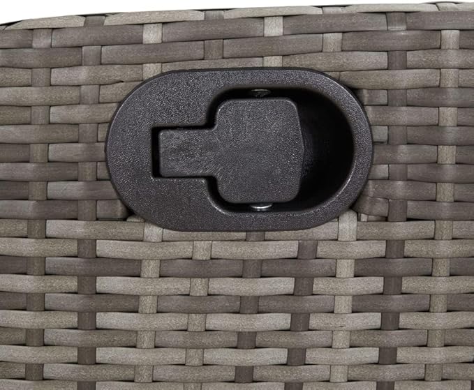 Backyard Furniture Patio Conversation Sets Outdoor Seating 5 Piece Patio Dining Set with Cushions Gray Poly Rattan Suitable for Gardens, Balconies, Decks