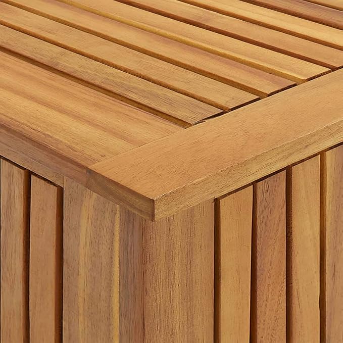 Solid Wood Outdoor Storage Bench,Solid Acacia Wood Garden Deck Box Patio Storage Box with Liftable Top Outdoor Wooden Storage Container for Patio,Backyard,Poolside, 23.6"x19.7"x22.8"