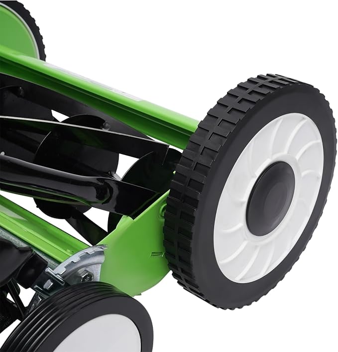 Push Lawn Sweeper, Manual Push Reel Lawn Mower with Collection Bag, 5 Blades,Outdoor Lawn Dethatcher Tools for Picking up Leaves,Grass and Debris ﻿ (16 inch)