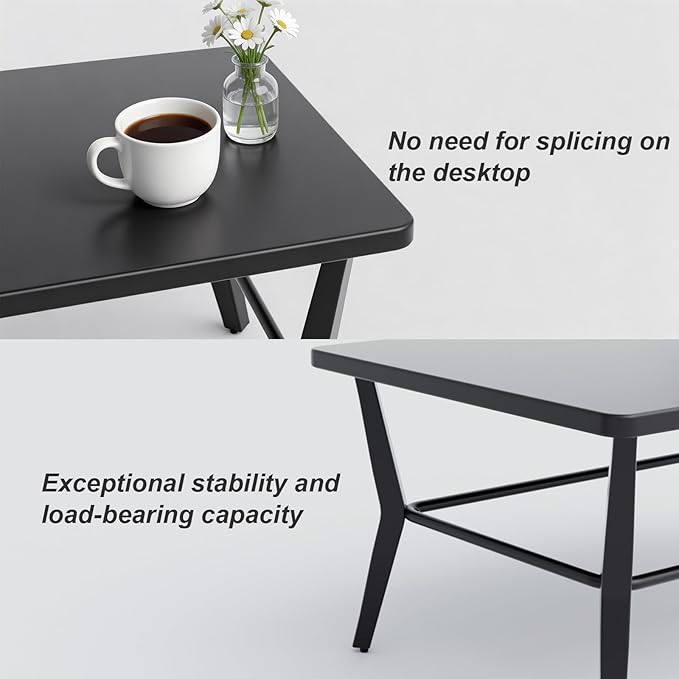 Kurapika Aluminum Patio Furniture Set 7-Seat Modern Outdoor Conversation Sets w/Swivel Rocking Chairs with Rectangular Coffee Table, Sand