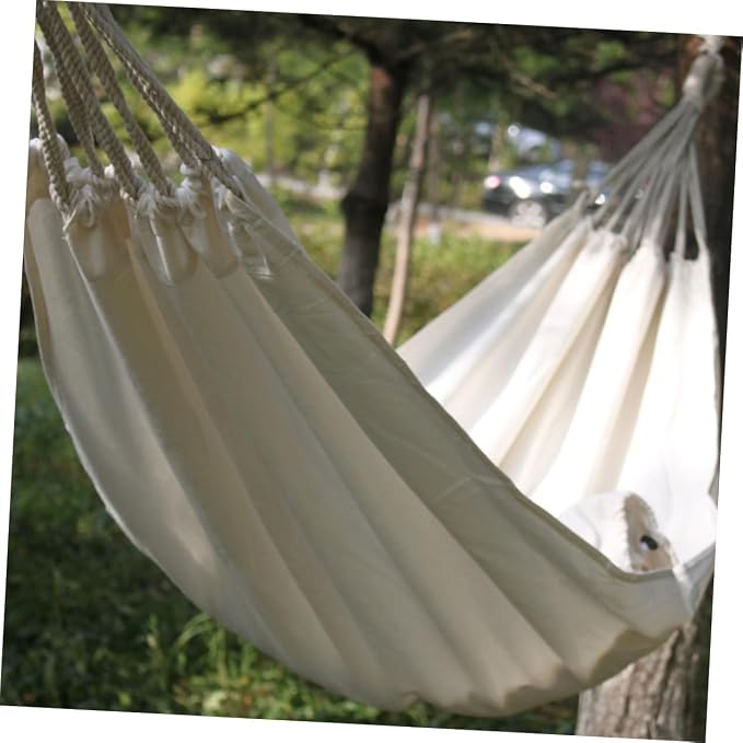 Outdoor Hammock Swing Chair Canvas Hammock Strong Rope for Camping Patio