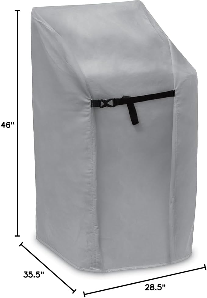 Protective Covers 1163 Stacking Patio Chair Cover, 28.5" L X 35.5" W X 46" H, Gray