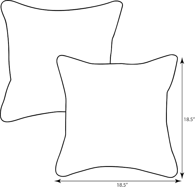 Pillow Perfect Trellis Indoor/Outdoor Throw Pillows, 2 Count, Large - 18.5 x 18.5, Blue Garden Gate Navy