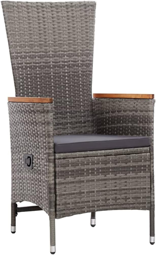 9 Piece Patio Dining Set with Cushions, Porch Furniture Set Sectional Sofa Outdoor Sofa Sets Patio Conversation Set for Piazza Poolside Garden Negotiation Area Poly Rattan Gray