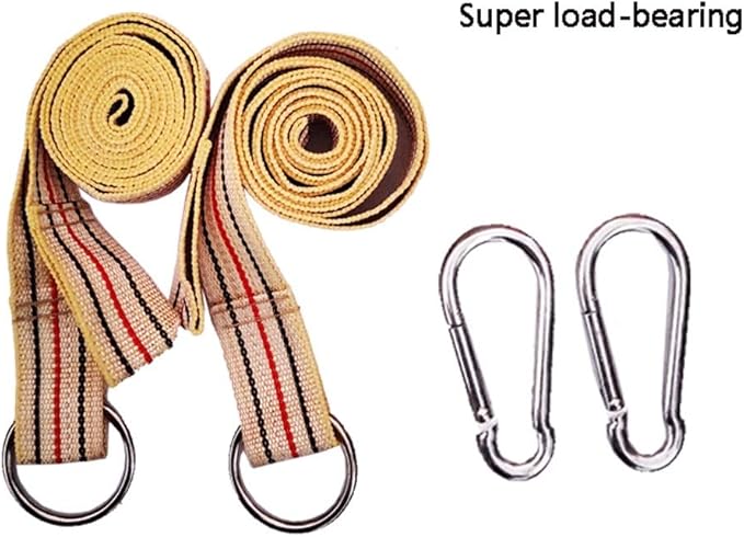 Portable Hammock Nylon Ice Silk Camping Hammock Cool Breathable Mesh Hammocks for OutdoorIndoor Patio Backyard for Backpacking Beach (Color : Pink Size : with Carabiner 3m Strap)