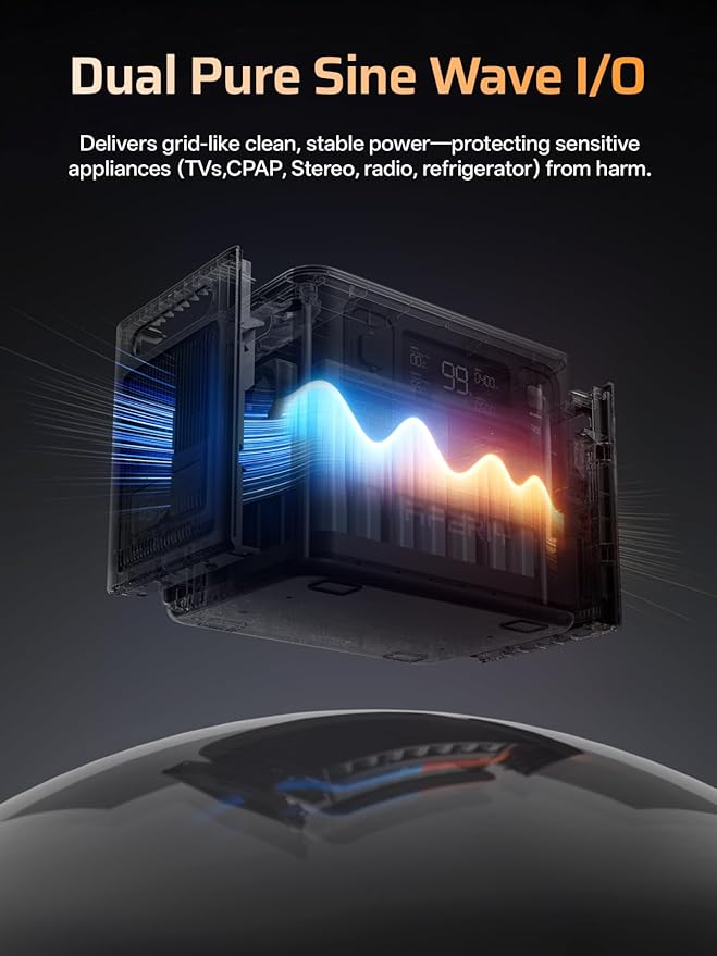AFERIY P280 Portable Power Station 2800W (Peak 5600W),2048Wh LiFePO4 Battery,Expandable to 10kWh,0-80% Charge in 38 Min,UPS Dual Solar Input Solar Generator for Home Use,Power Outages,Camping,and RVs