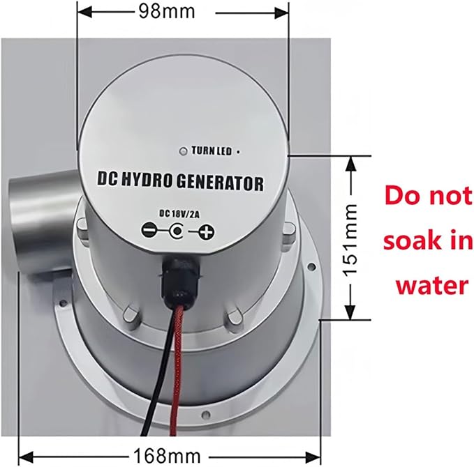 36W/50W/100W Hydroelectric Generator, Portable Micro Hydro Generator for 12V Battery Charging, Small Permanent Magnet Outdoor Water Turbine Generators(50W)