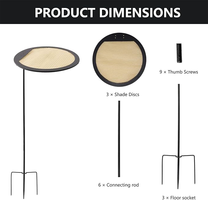 Umbrella for Plants | Sun Protection Outdoor Plant Cover | Sun Shade Outdoor Pot Umbrella - for Vegetables Flowers Porch Patio Balcony Courtyard Decoration