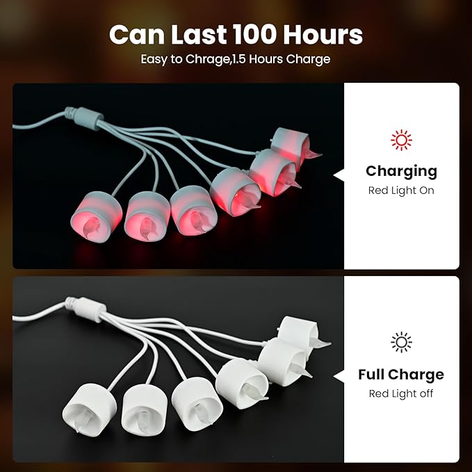 JOSU Rechargeable Flameless Tea Lights Candles with Remote Timer, Battery Operated LED Tealight Candles with 2 x 6-Port USB-C Cable for Votive Wedding Table Centerpiece Home Aniversary Decor, 12-Pack