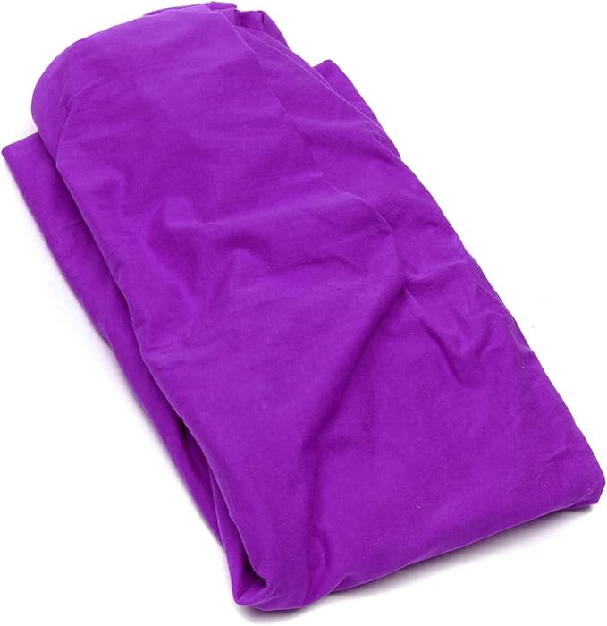 Elastic Therapy Swing Indoor Outdoor Hammock Style Sensory Hanging Chair with Carabiner Ropes 80kg Capacity (Purple)